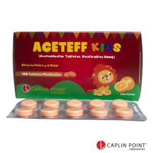 ACETEFF KIDS Caplin Point Tabletas Masticables 80mg Caja x 100