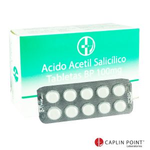 Acido Acetil Salicílico 100 mg Tabletas Caja x100