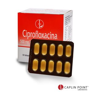 Ciprofloxacina Tabletas 500 mg Caja x 100