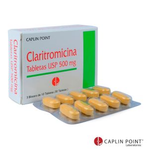 Claritromicina  500 mg tabletas recubiertas Caja x 30