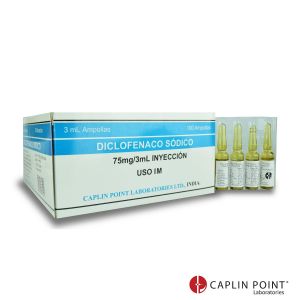 Diclofenaco Sódico 75 mg /3ml Solución Inyectable 1 Ampolla de 2ml 