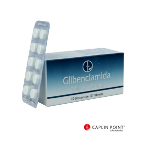 Glibenclamida 5mg Tabletas Caja x100