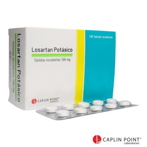 Losartan Potásico Tabletas Recubiertas  100mg Caja x100