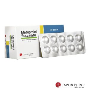 Metoprolol Succinato Tableta 100mg Caja x100