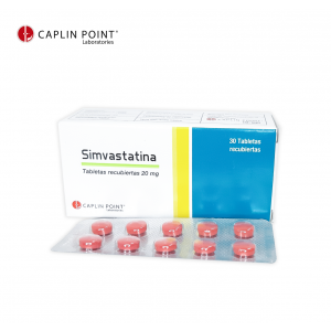 Simvastatina 20mg Tabletas Recubiertas Caja x30