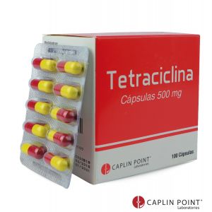 Tetraciclina 500mg Cápsulas Caja x100